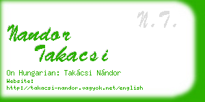 nandor takacsi business card